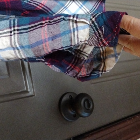 Sequin Hearts multi color plaid flannel - Picture 3 of 7